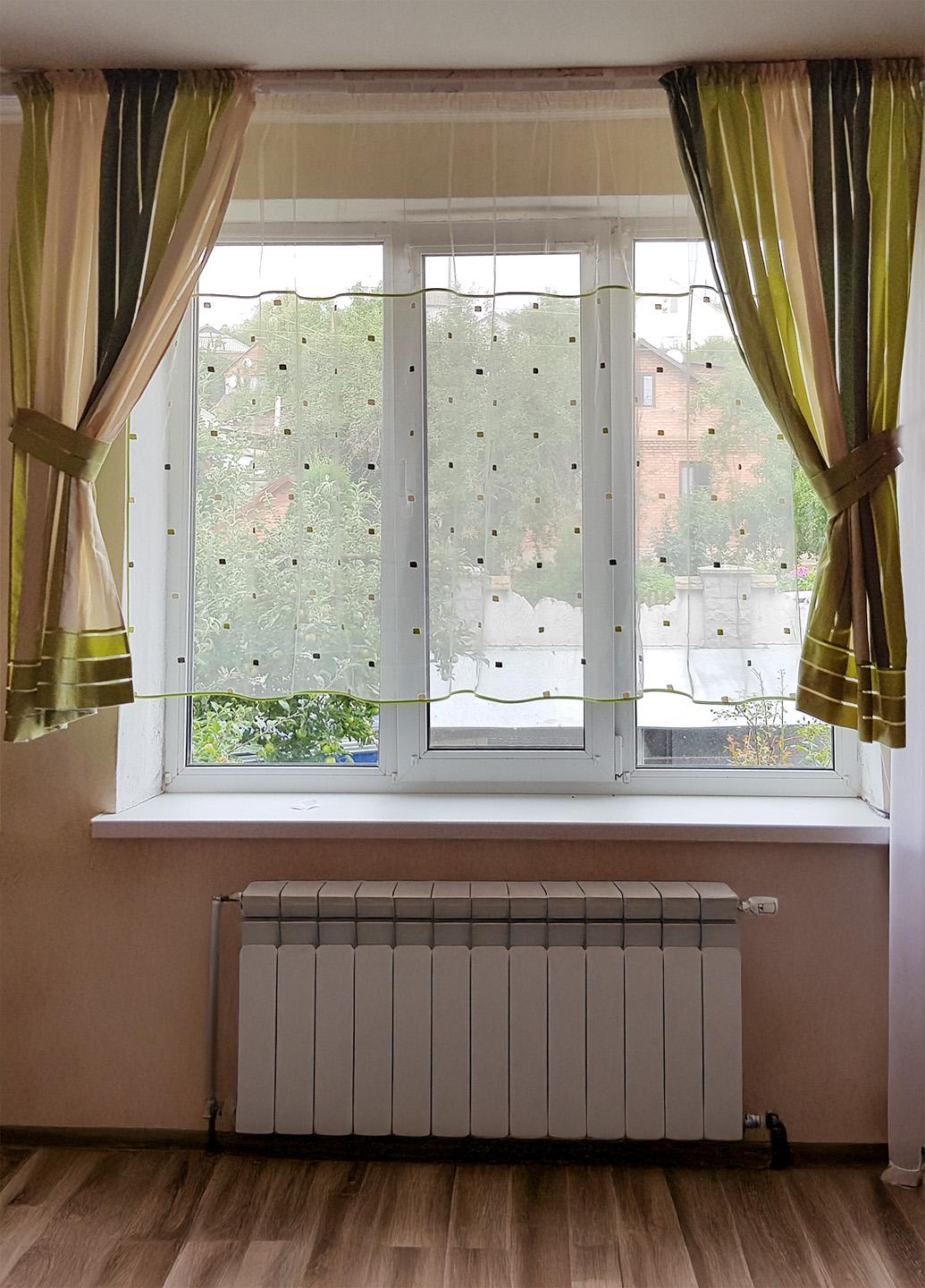 Комплект штор і тюль до підвіконня Firanka Line карниз 200 см Салатовий (71_6к) - фото 1 Комплект штор і тюль до підвіконня Firanka Line карниз 200 см Салатовий (71_6к) - фото 1