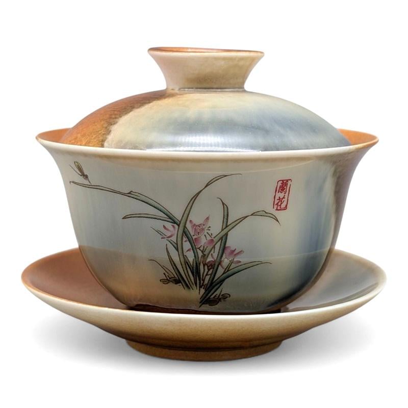 Заварочный чайник Гайвань Цветы Орхидеи 160 мл (10-3-0240) Заварочный чайник Гайвань Цветы Орхидеи 160 мл (10-3-0240)