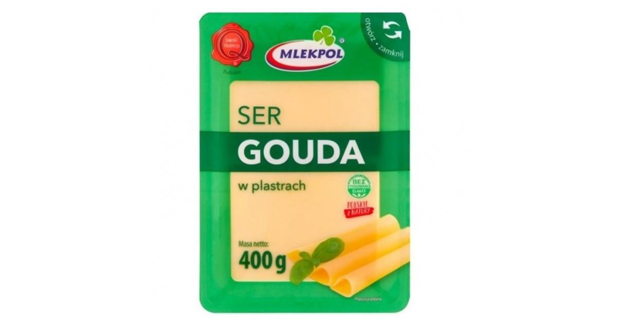 Сир Mlekpol Gouda нарізка 400 г (С-29)