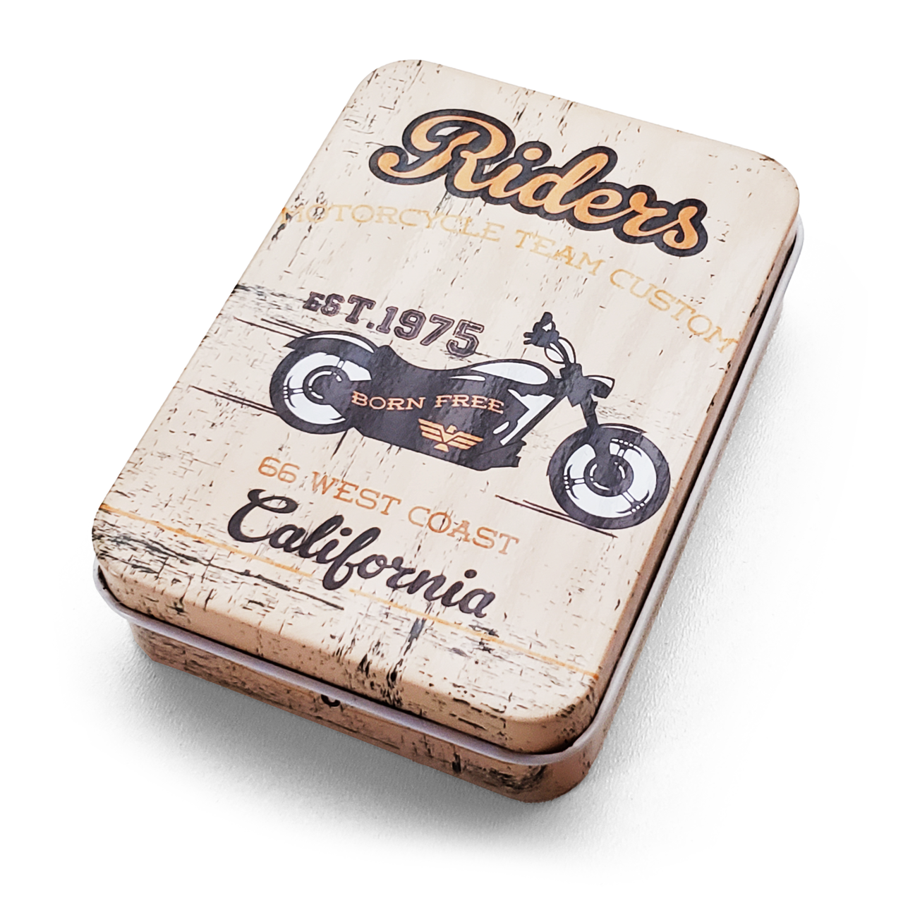 Подарочная коробка Riders California металлическая с крышкой 9х7х2 см (1702552627)