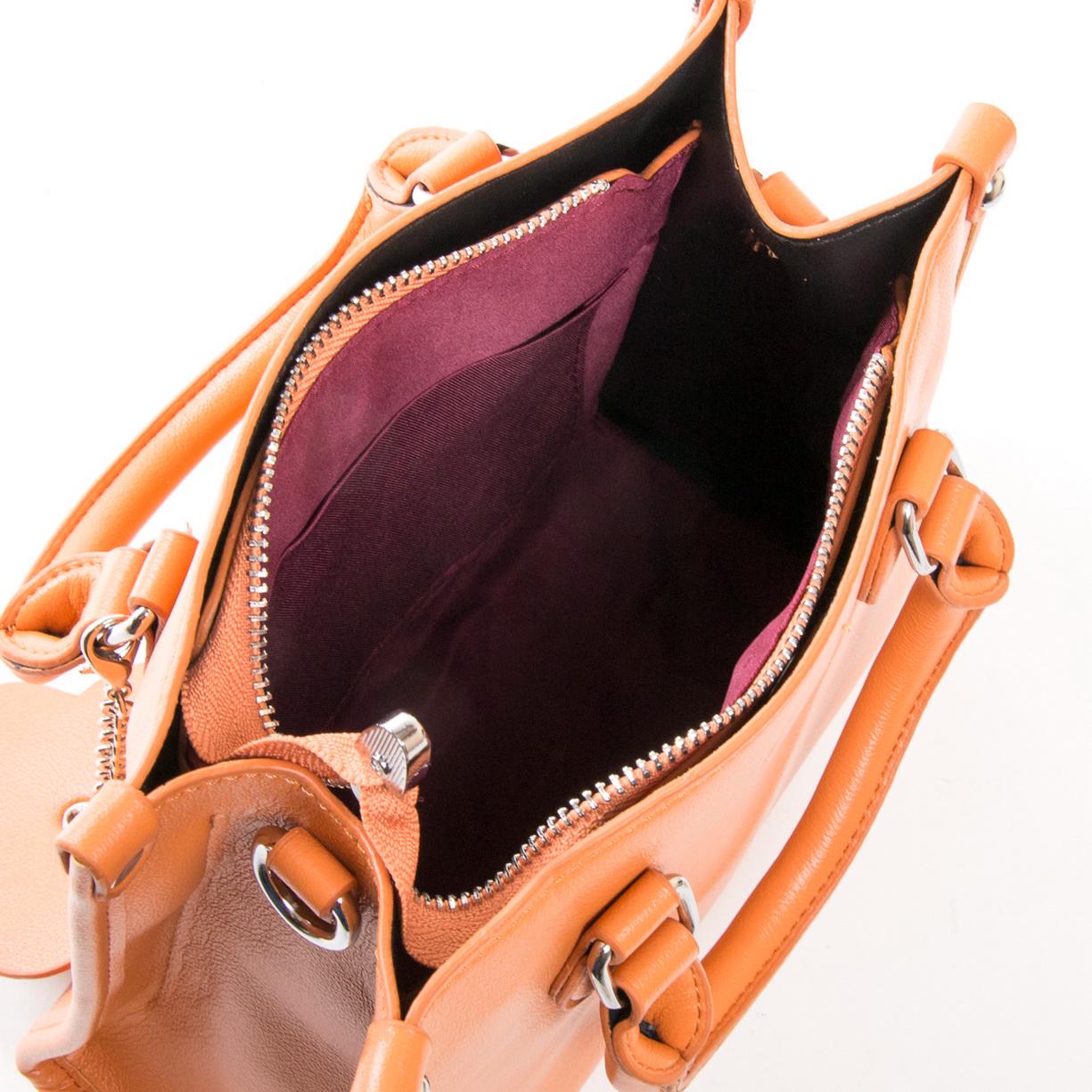 Женская сумочка на три отделения Fashion 6118 Оранжевый - фото 4