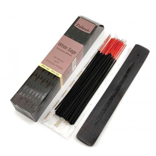 Аромапалочки Tulasi Белый Шалфей пыльцевый с деревянной подставкой (34551-MZ)