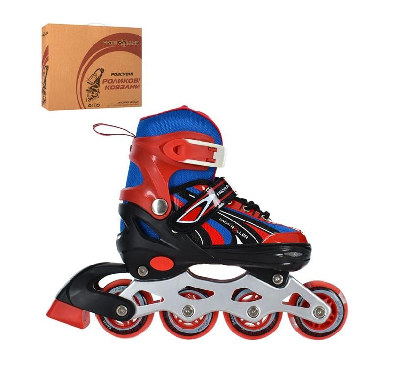 Ролики раздвижные детские Profi A 4146-S-R р. 31-34 Красный (27668043)