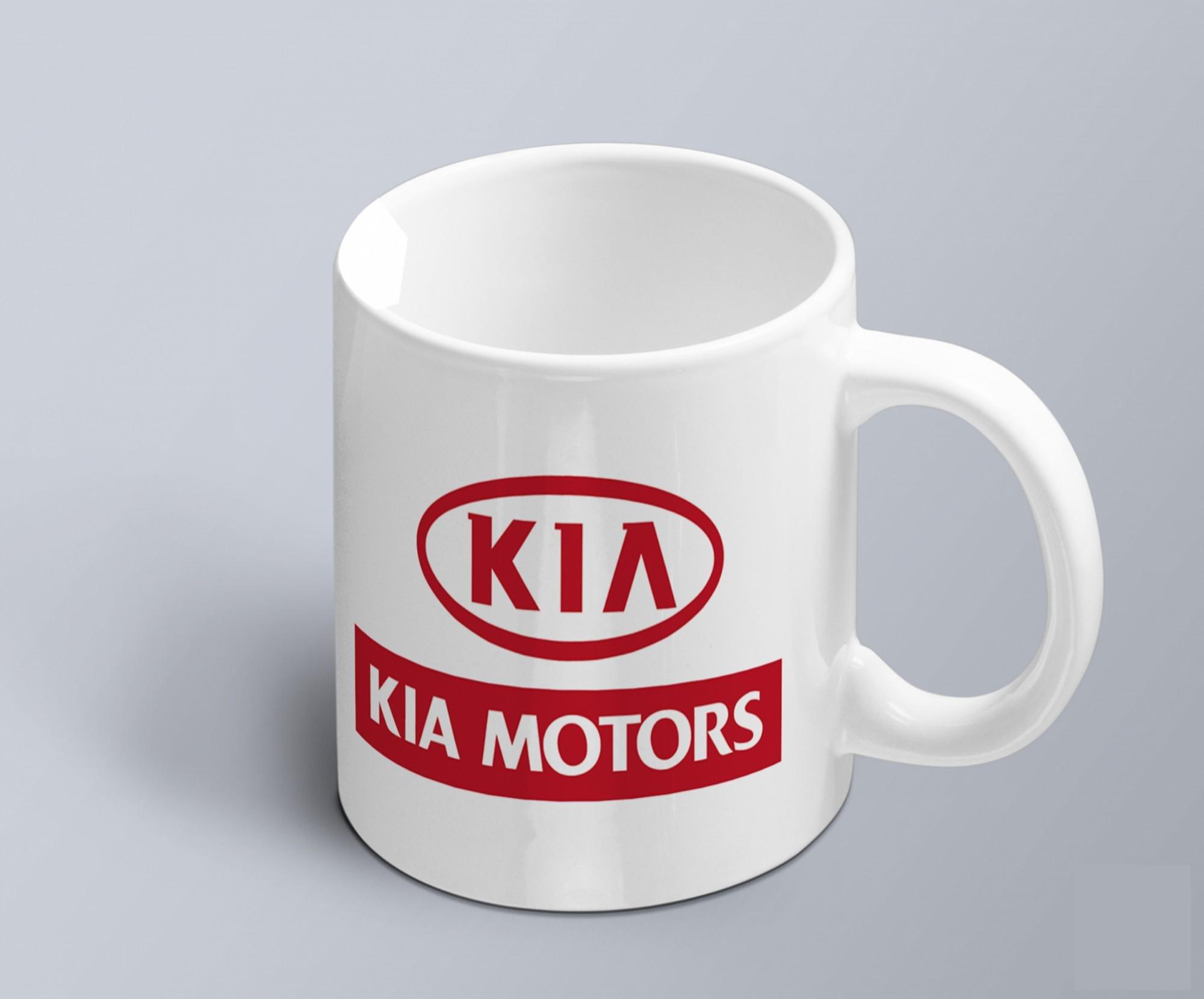 Чашка с принтом авто логотип Kia Motors (02010102001)