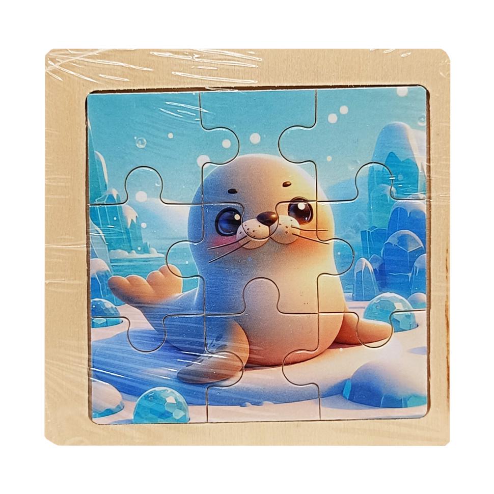 Пазл-вкладиш дерев'яний дитячий Морський котик MD 1506-3 9 ел. (RLT52735)