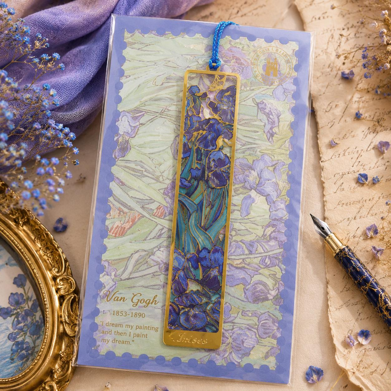 Закладка для книг металева Van Gogh Collection Іриси Фіолетовий (37242850)