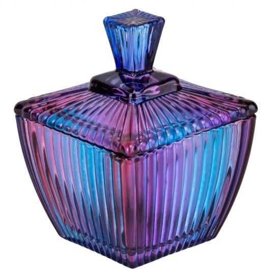 Емкость для хранения стеклянная Сапфир с крышкой 10 см (170629)