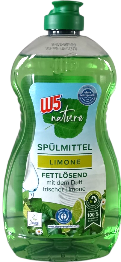 Средство для мытья посуды W5 Nature Limone 500 мл (18363) Средство для мытья посуды W5 Nature Limone 500 мл (18363)
