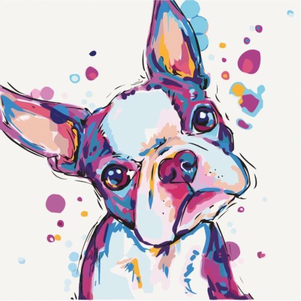 Набор для росписи по номерам Идейка Забавный малыш 2 40х40 см (КНО4016-mt)