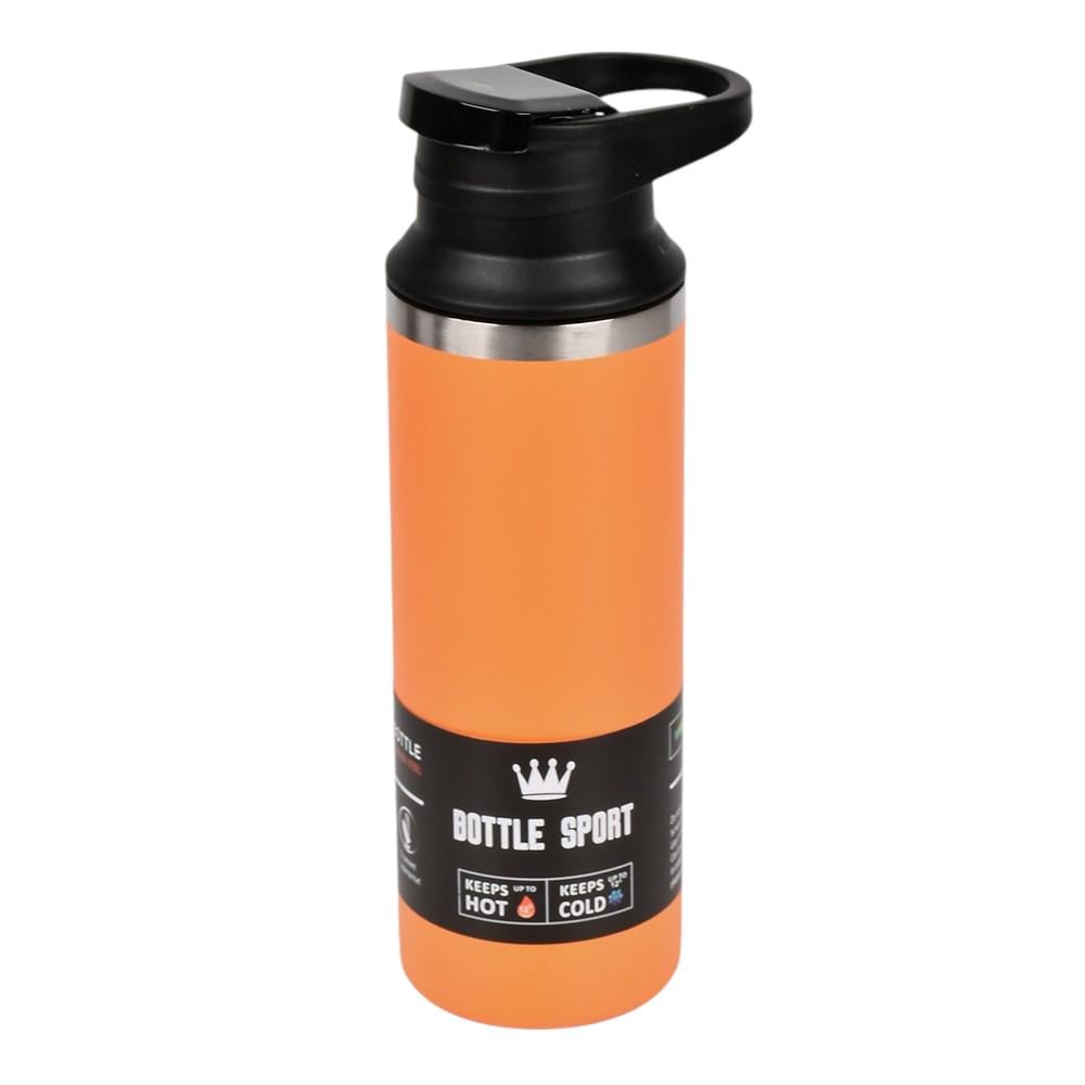 Термос-поїлка спортивний Stenson Bottle Sport MT-5345 пластиковий 550 мл Помаранчевий (28838281)