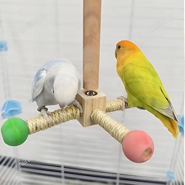 Игрушки для попугаев Качели вращающиеся из натурального дерева (J00175) - фото 4 Игрушки для попугаев Качели вращающиеся из натурального дерева (J00175) - фото 4