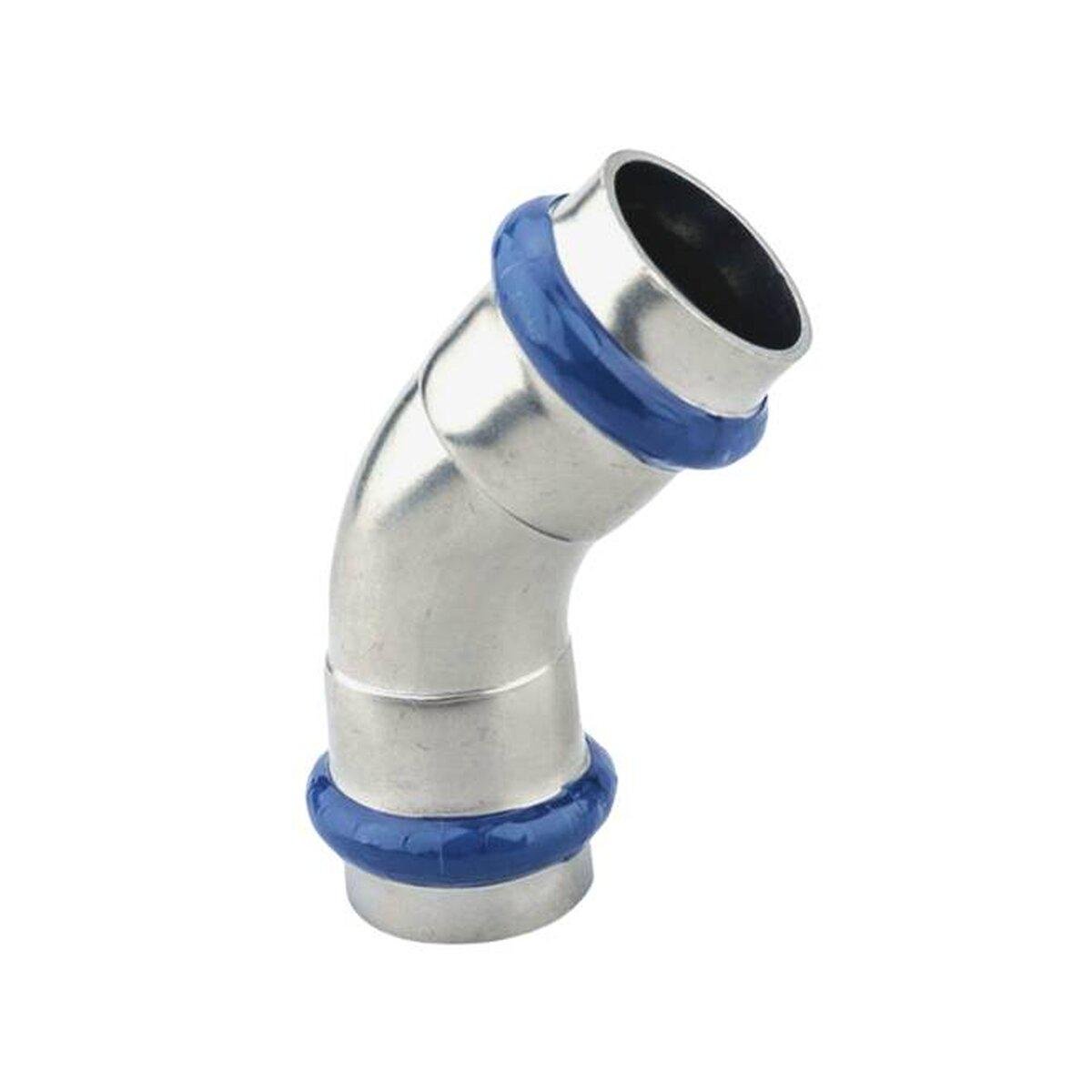 Кутник ASG INOX тип V press steel d 15 мм 45° (SW-99834) Кутник ASG INOX тип V press steel d 15 мм 45° (SW-99834)