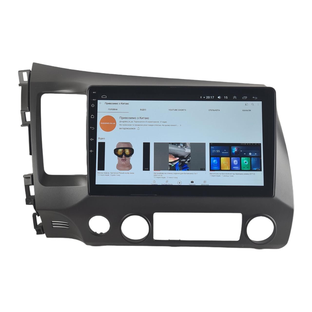 Автомагнитола для Honda Civic 4D 2005-2011 4 core/Base/Android 13/Platform JAC (М-ХСв-10-В1)