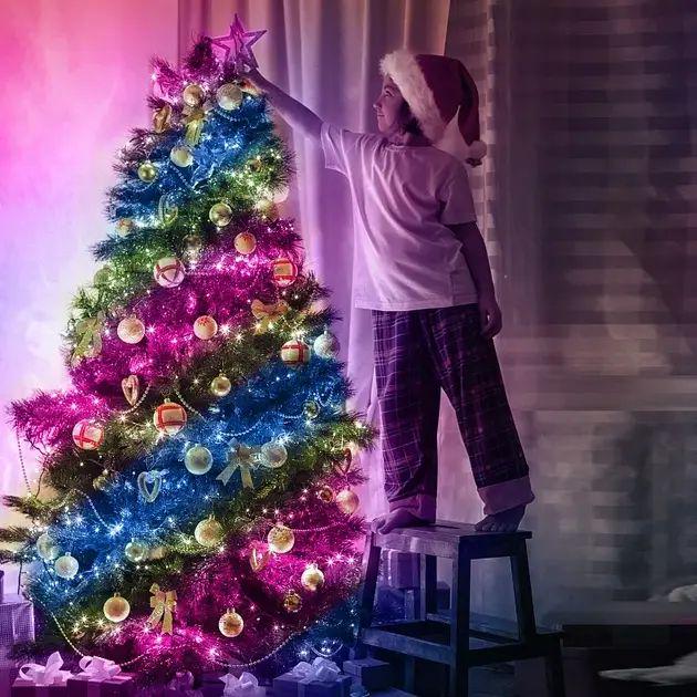 Гирлянда светодиодная Smart Bluetooth App Control IP65 водонепроницаемая с персонализацией цветов 3 м Гирлянда светодиодная Smart Bluetooth App Control IP65 водонепроницаемая с персонализацией цветов 3 м