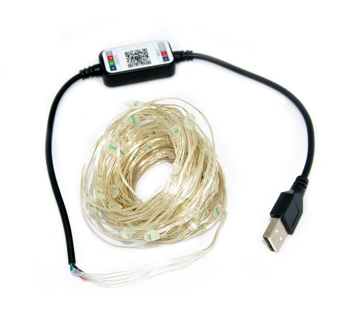 Светодиодная гирлянда Led Ble Fairy Light rgb с управлением со смартфона роса 10 м (1008856-Other)