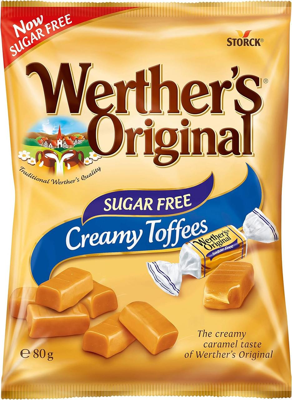 Конфеты Werther's Original Creamy Toffees Sugar Free 80 г (2452941067)