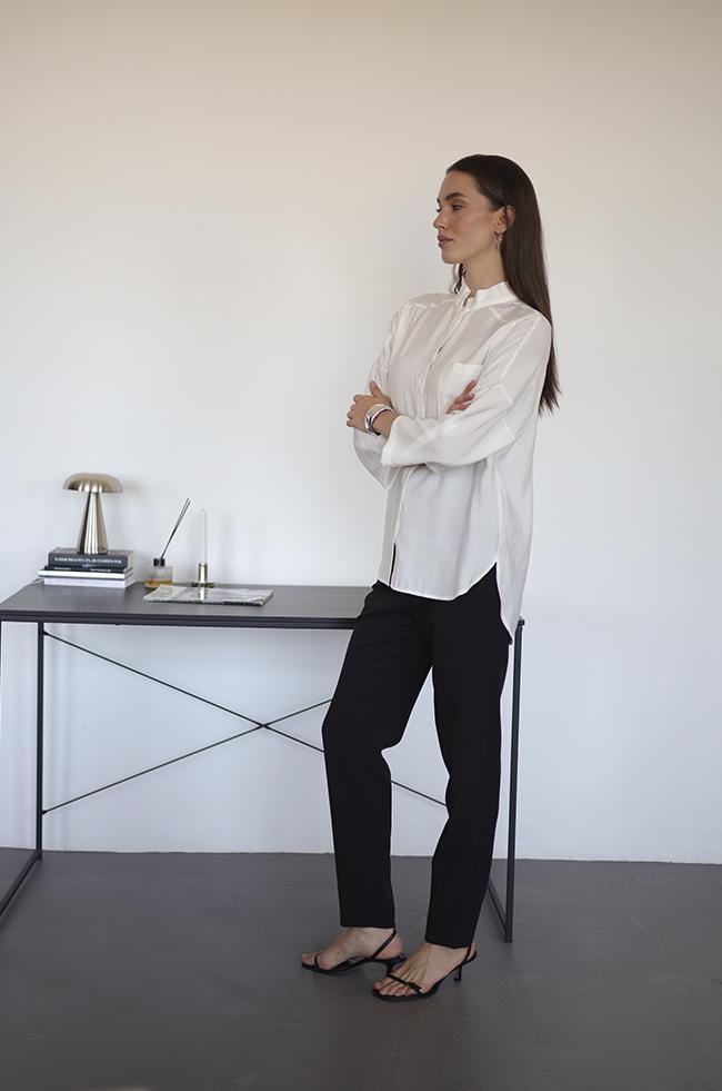 Сорочка LIpar 2962 оверсайз р. 54 Кремовий (16957464) - фото 4