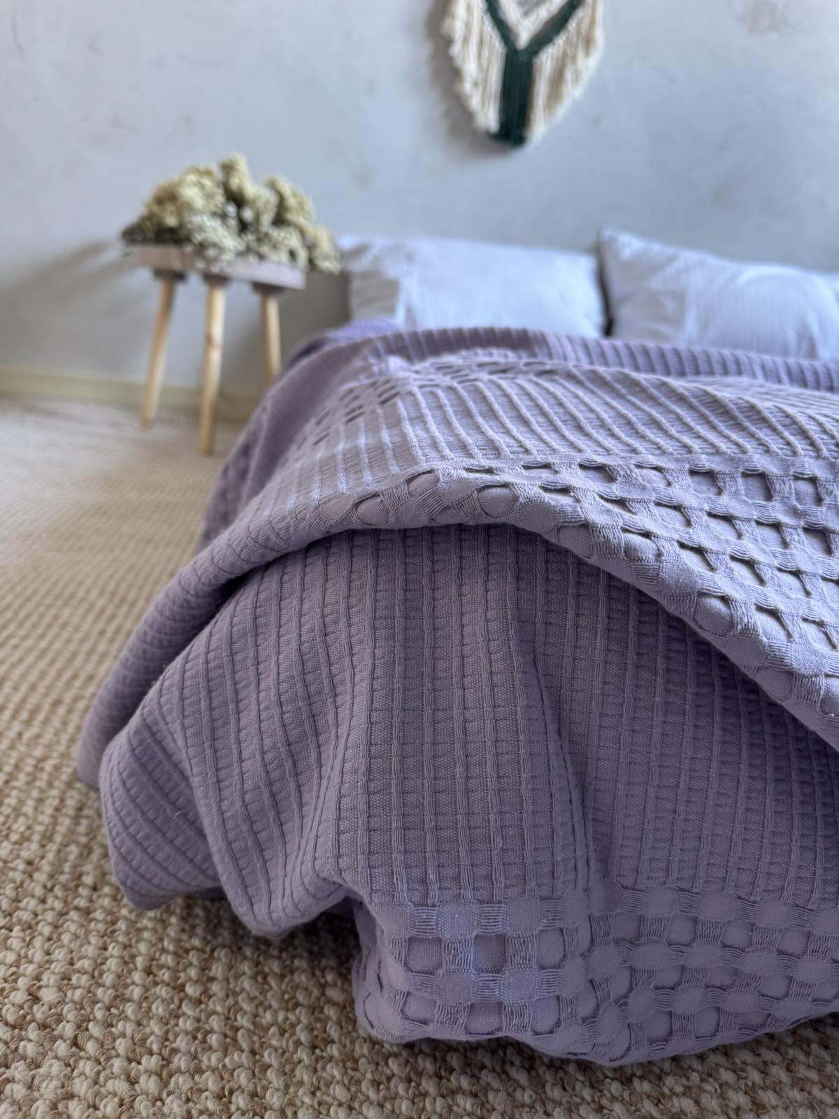 Покрывало вафельное ZEINTEX Марокко 200х230 см Лиловый (24668255) - фото 4 Покрывало вафельное ZEINTEX Марокко 200х230 см Лиловый (24668255) - фото 4