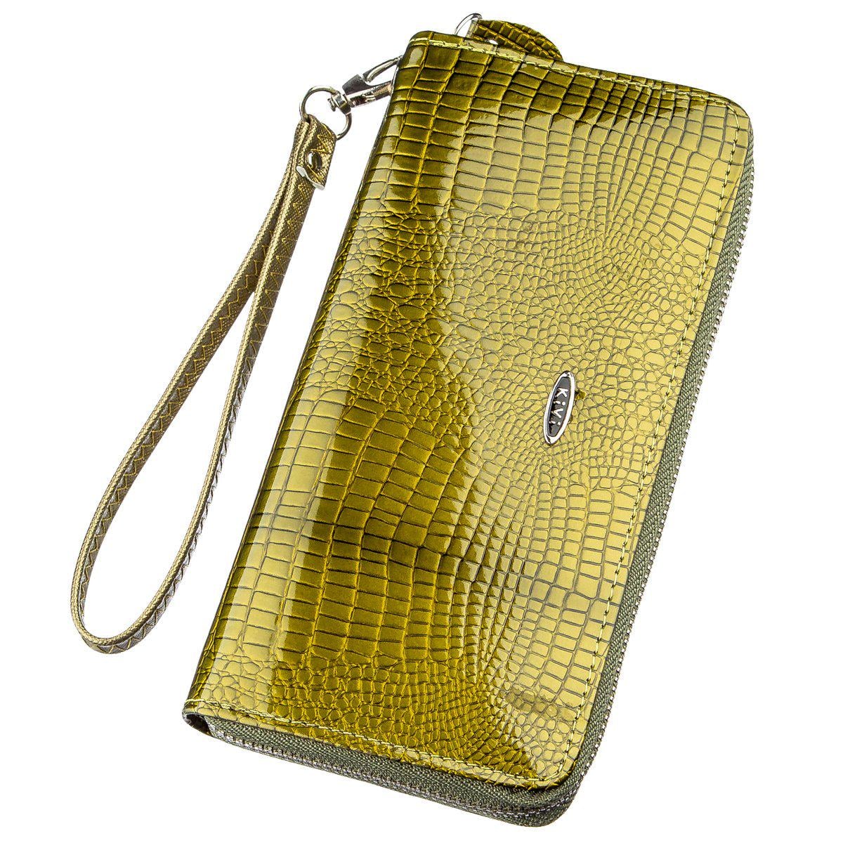 Кошелек женский Kivi-wallet 19027 кожа Зеленый