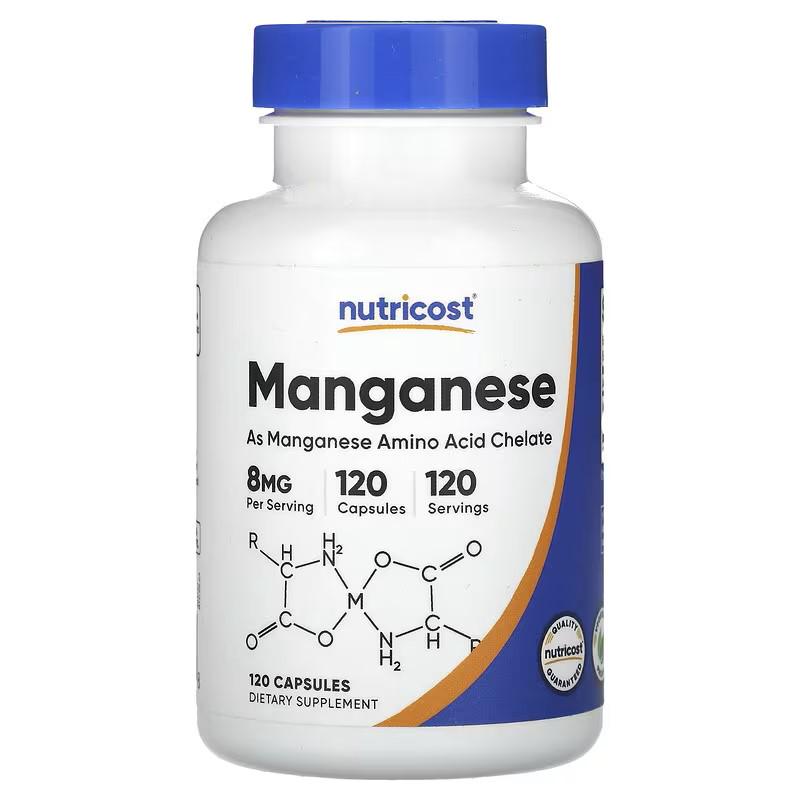 Марганец Nutricost Manganese 8 mg 120 капс.