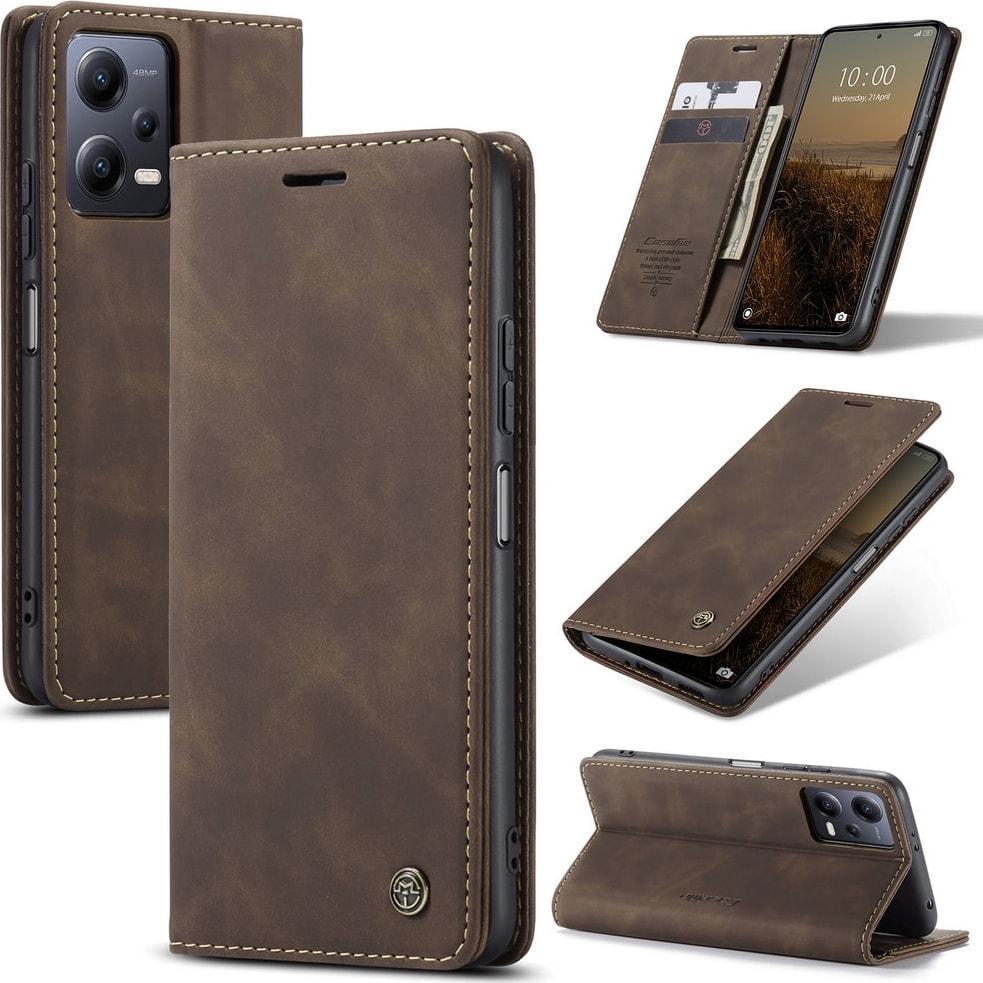 Чехол книжка с магнитом Xiaomi Redmi Note 12 Pro+ 5G CaseMe Dark Brown (34703-05)