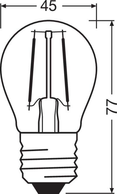 Лампа светодиодная Osram Star Classic P 5W 230 V 470 lm 2700K E27 DIM филаментная (4058075436800) - фото 3