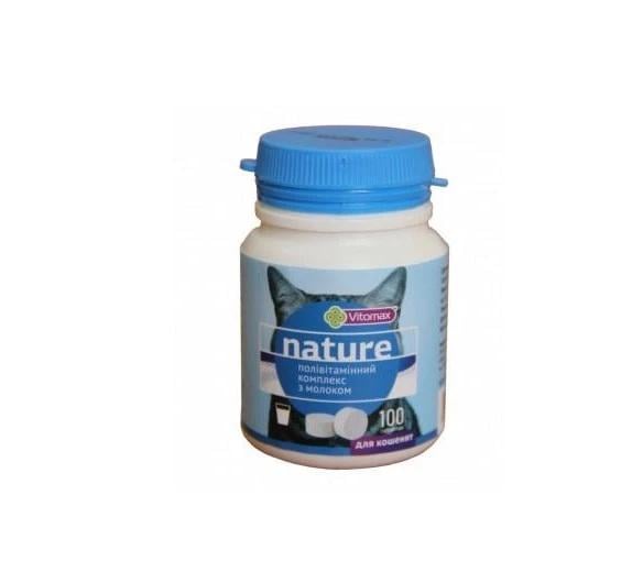 Комплекс поливитаминный для кошек Vitomax Nature с молоком 100 шт.