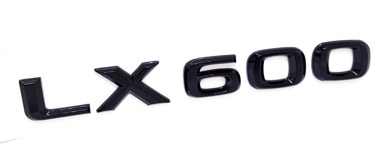 Емблема-напис LX600 Значок Lexus наклейка на багажник Black gloss (2474760998)