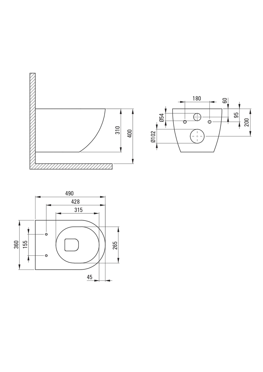 Унітаз з кришкою Jasmin CDJD6ZPW без обідка (27879342) - фото 3
