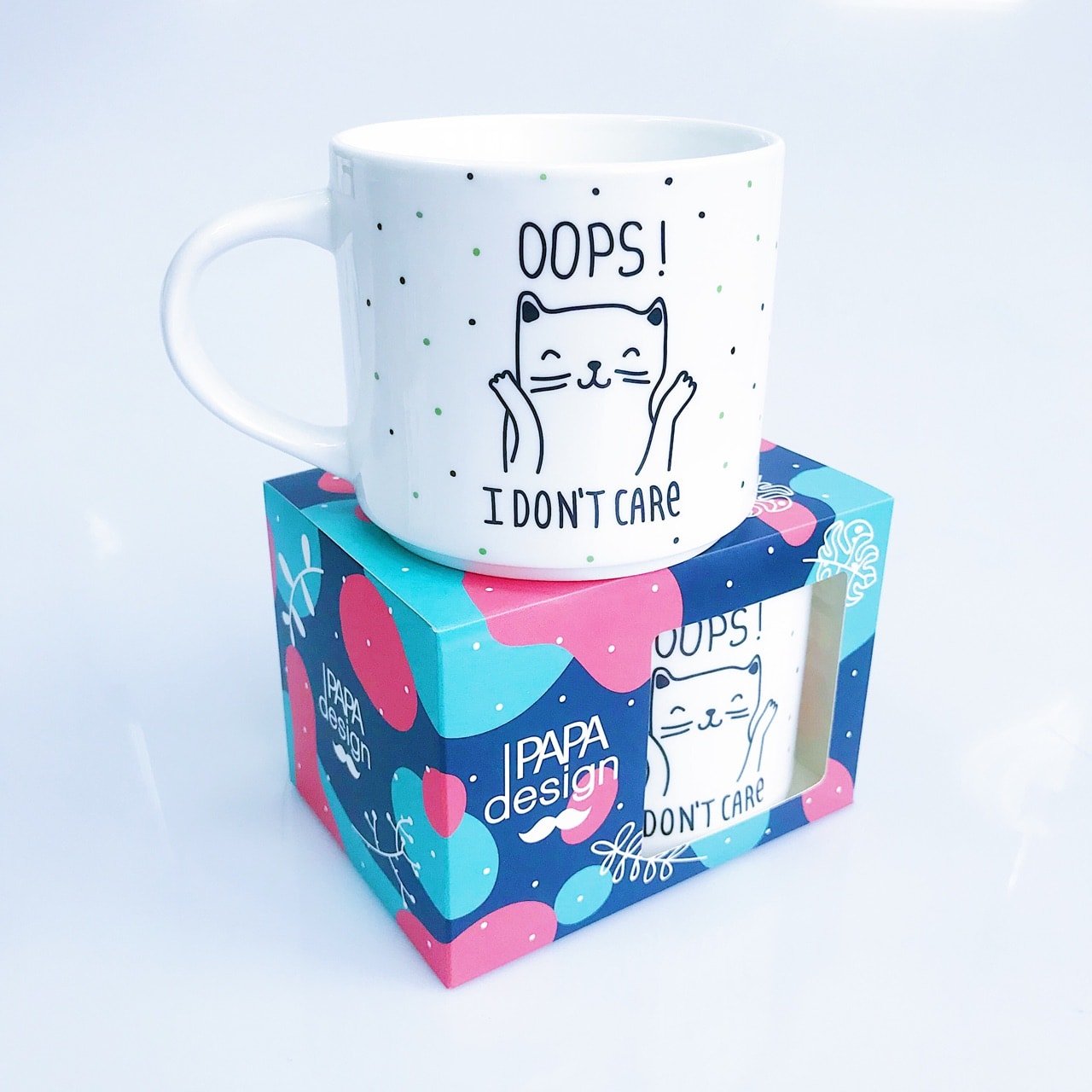 Чашка Papadesign "Оoops i dont care" 350мл - фото 2