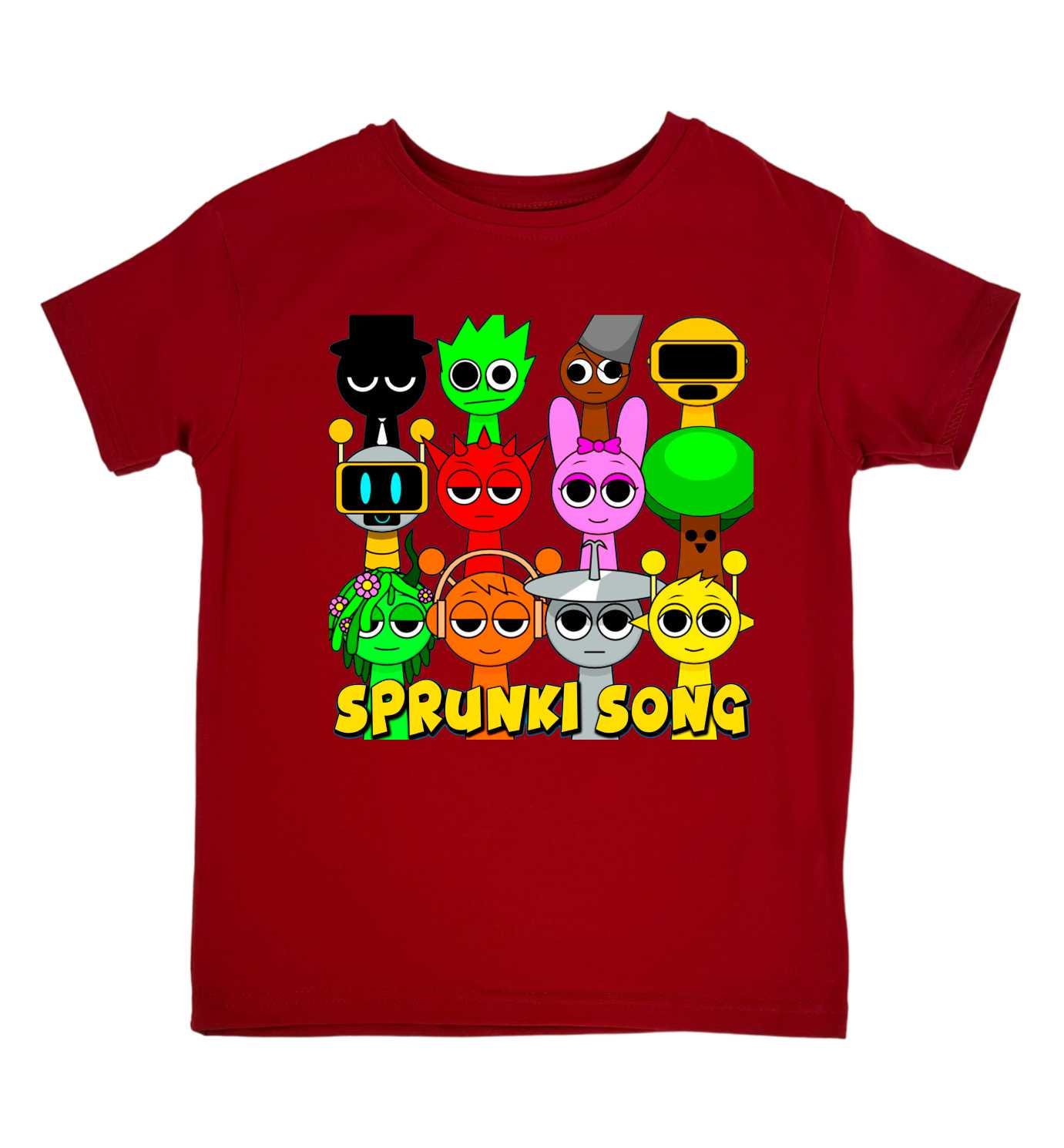 Футболка дитяча TM Spinogriz СПИ2024 Sprunki Song 122 см Червоний (25282671)