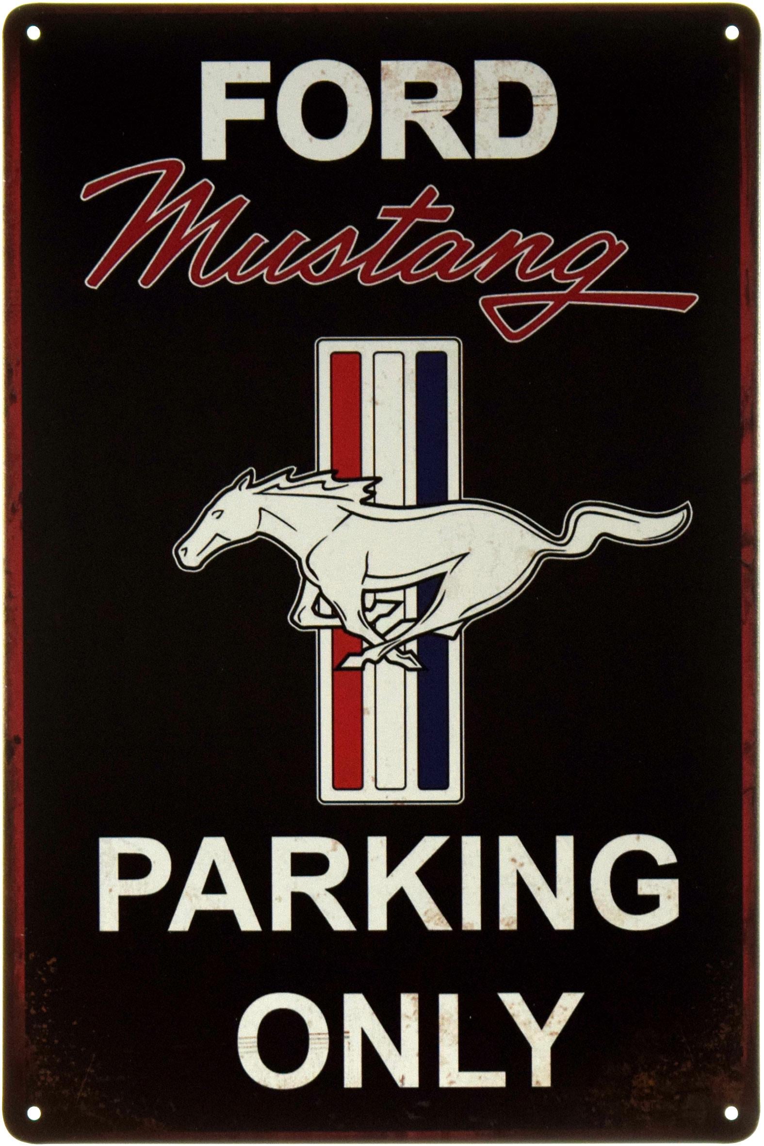 Табличка металева Парковка Тільки Для Форд Мустанг/Ford Mustang Parking Only 20x30 см