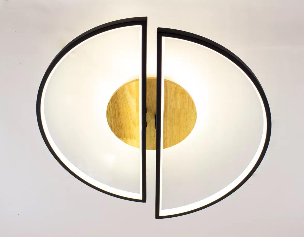 Люстра светодиодная ESLLSE WOODY 75W/2PR/APP/500x135/220V/IP20 Black/White/Wood (27712885)