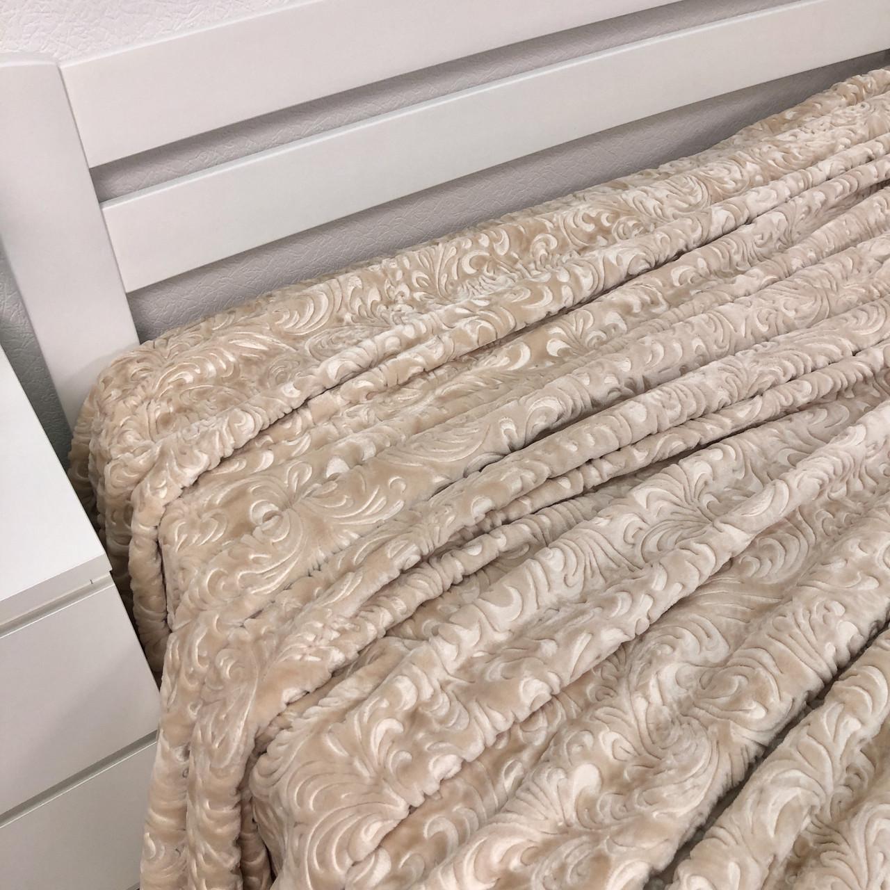 Плед велюровый з выдавкой Vie Nouvelle акрил 200х240 см Кремовый Плед велюровый з выдавкой Vie Nouvelle акрил 200х240 см Кремовый