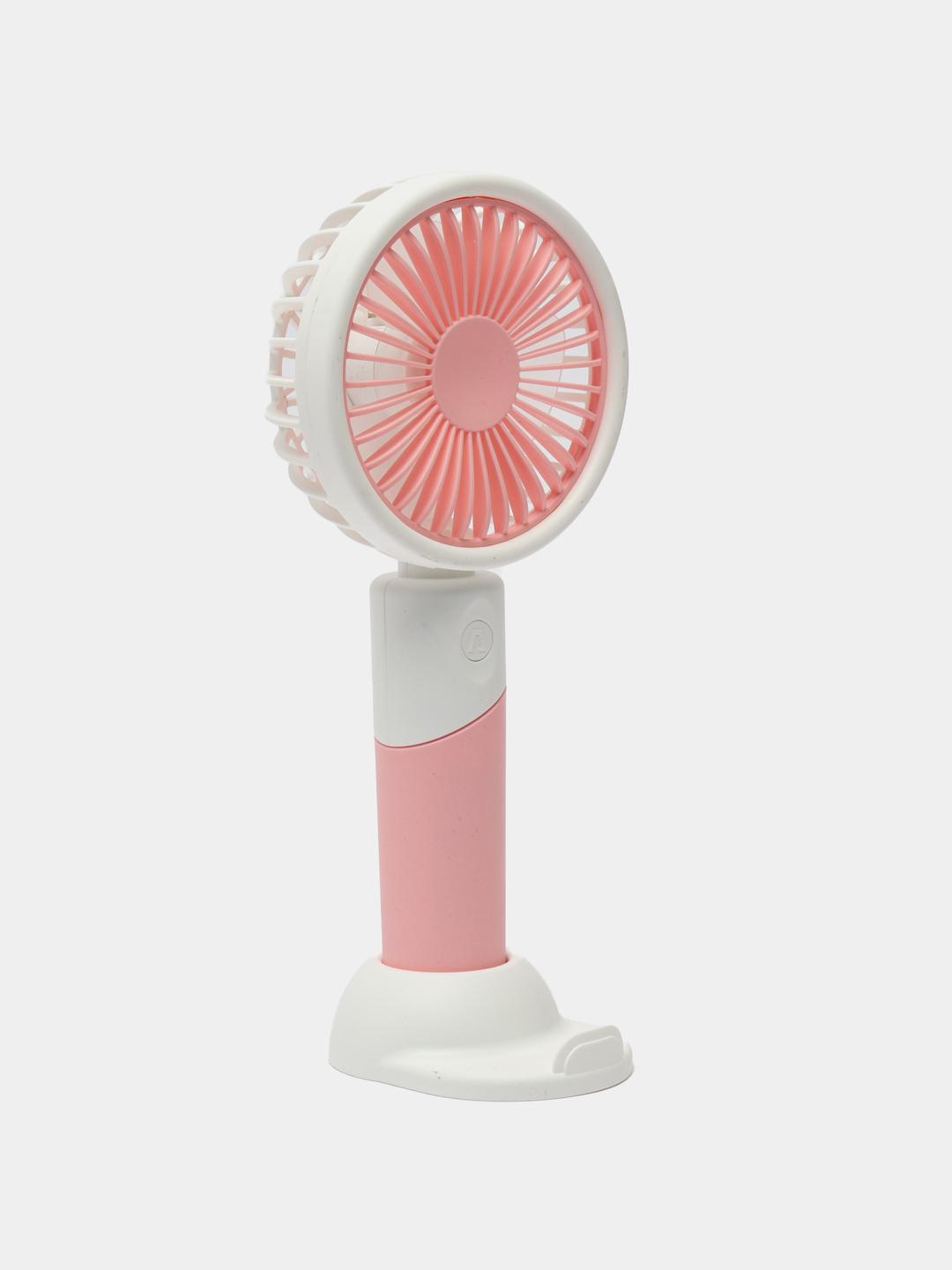 Вентилятор настільний ручний із USB-зарядкою ZB 100 Mini Fan 2в1 Рожевий - фото 2