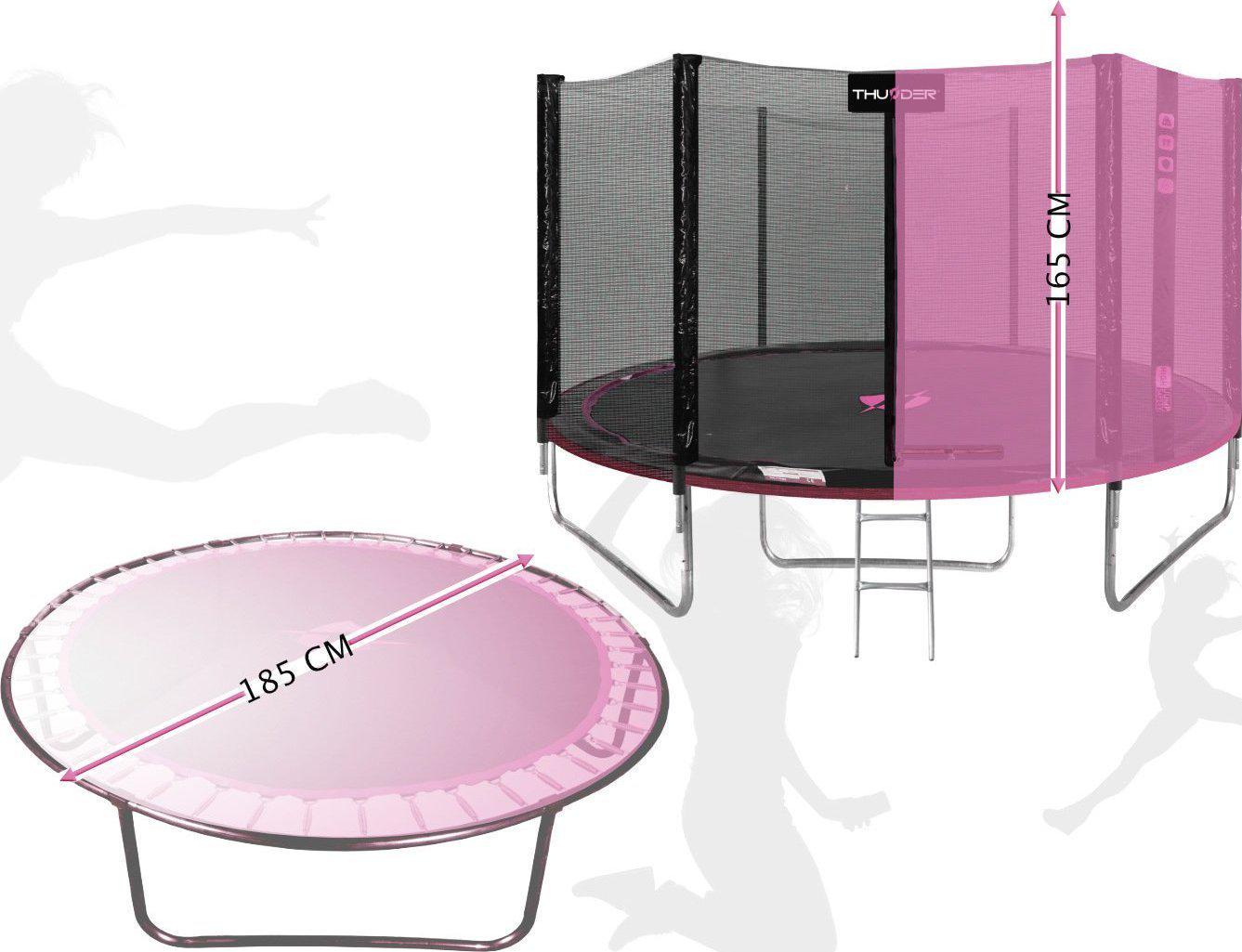 Батут Thunder OUTSIDE PRO с наружной сеткой 6 футов 183 см Черно-розовый (411144) - фото 2 Батут Thunder OUTSIDE PRO с наружной сеткой 6 футов 183 см Черно-розовый (411144) - фото 2