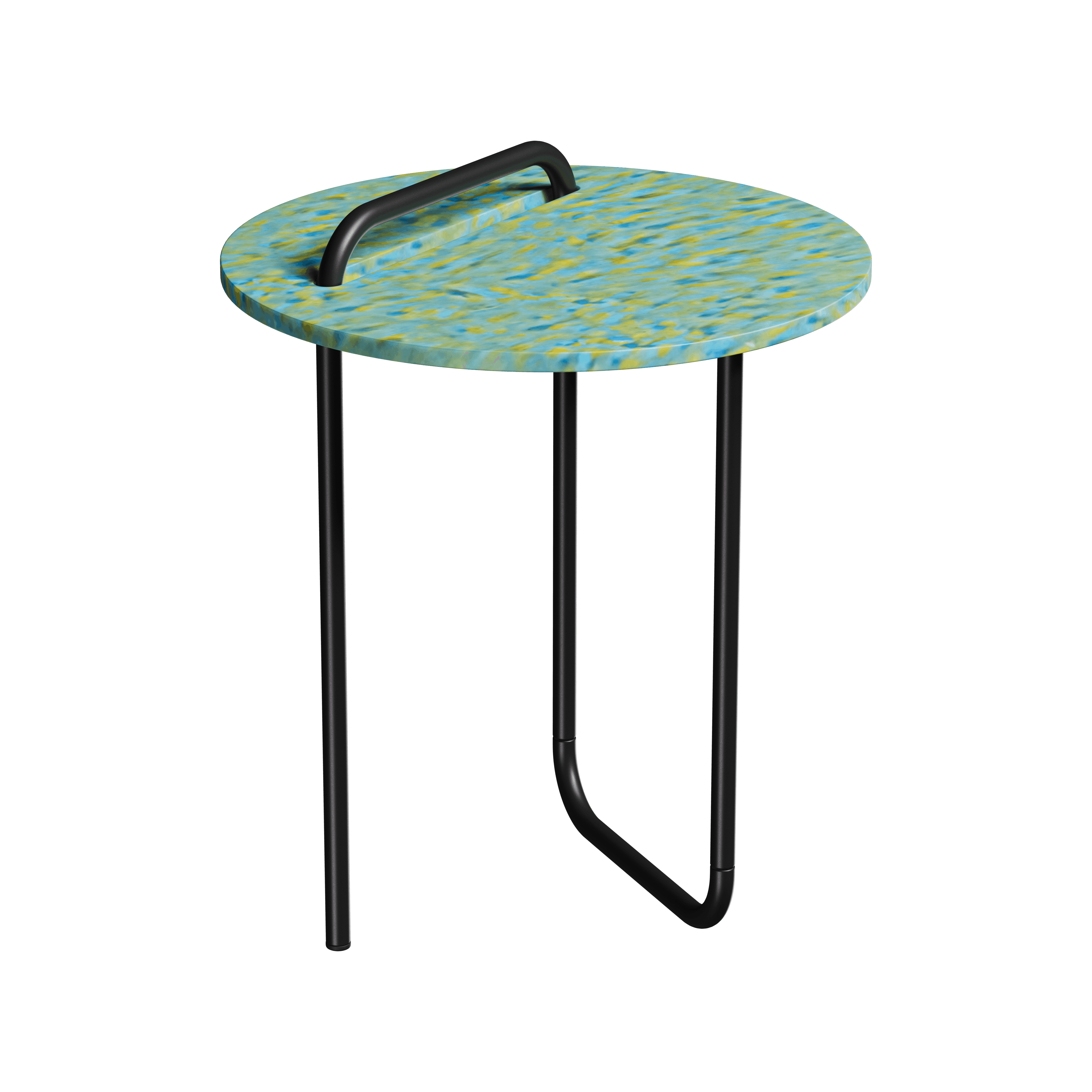 Стіл журнальний Recast Plastic бірюзовий круглий 50 см (CTR50)