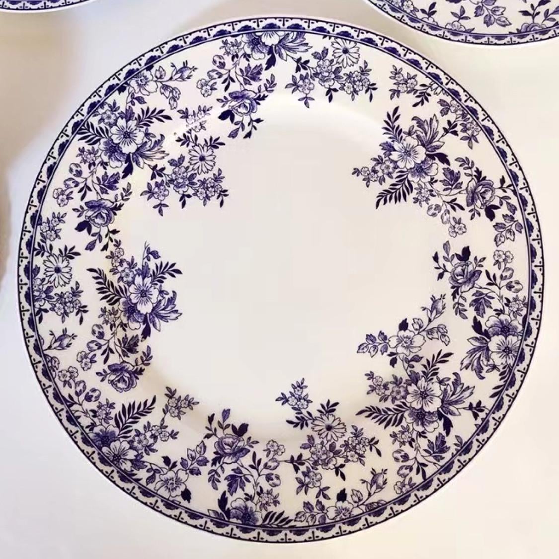 Тарілка фарфорова обідня з квітковим принтом Відень 25 см