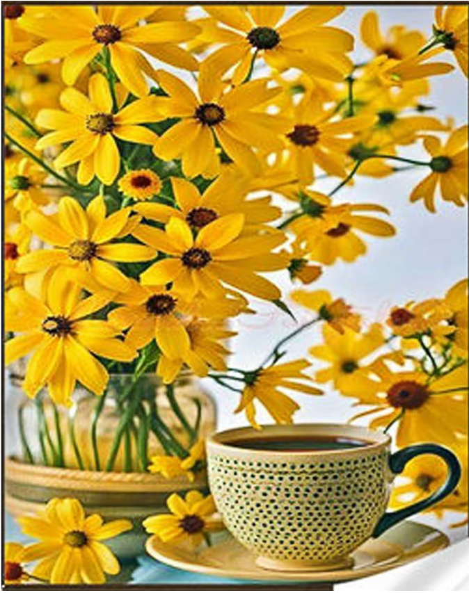 Алмазная мозаика Strateg Полевые цветы 30х40 см (GM86839)