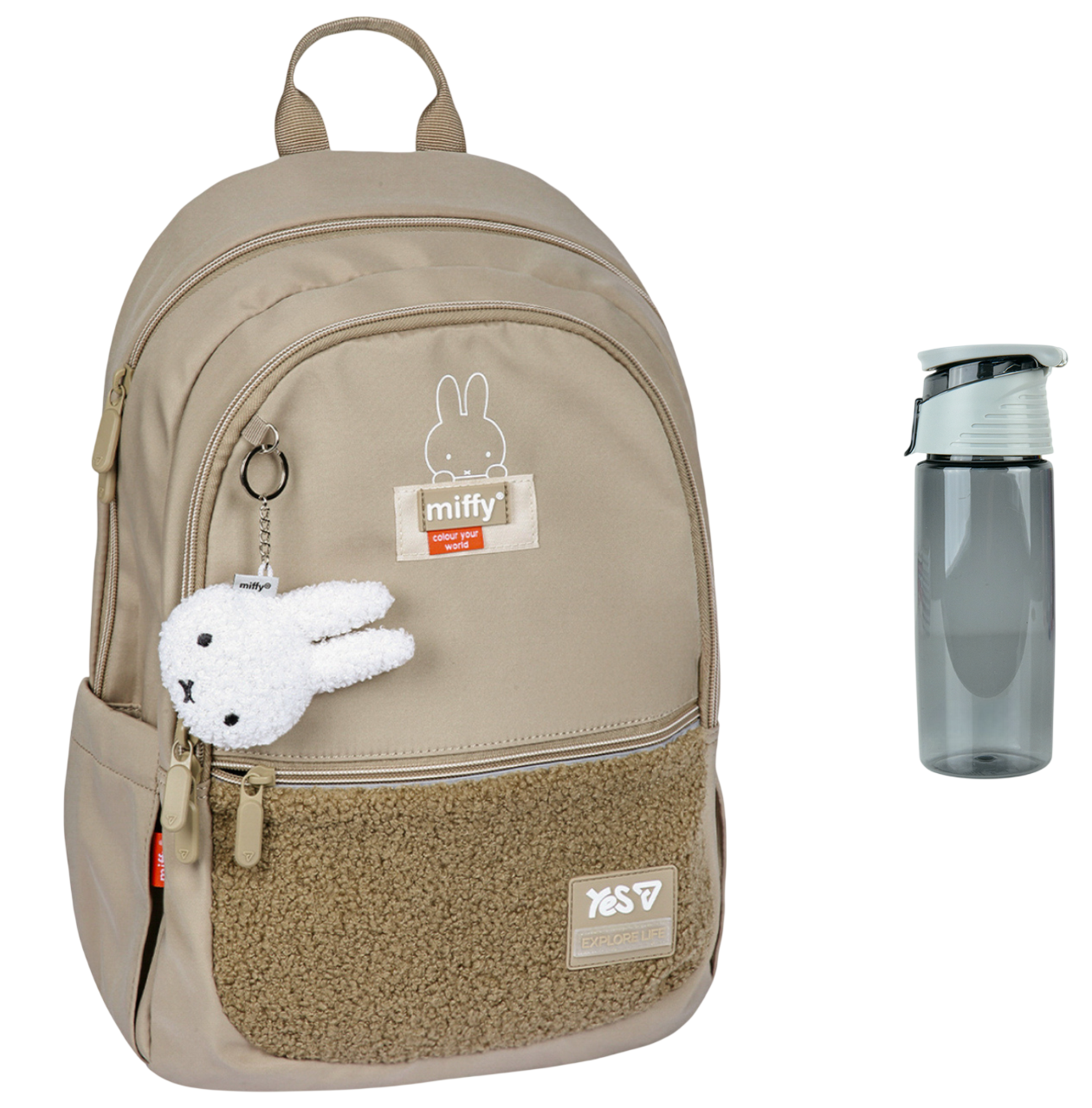 Рюкзак школьный Yes Miffy Softness TS-113M 550318 и бутылка для воды 550 мл (3045272449)