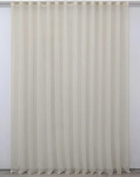 Тюль в гостиную/спальню микролен Темно-бежевый (1347т)