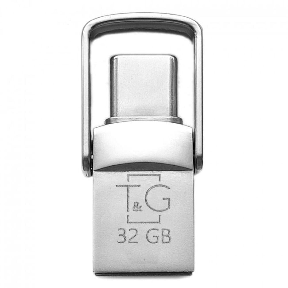 Флеш-память USB T&G OTG Type C металлическая серия 104 32 Гб Стальной (3001624247)