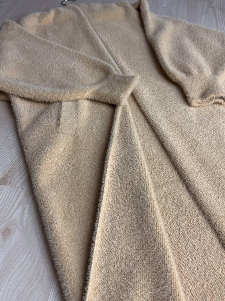 Кардиган женский Fancy Matinee 30740 ангора длинный с карманами OS Бежевый (4869) - фото 5