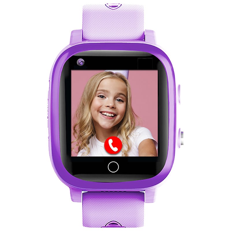 Часы-телефон детские JETIX T-Watch 2 с 4G видеозвонком и пульсометром Purple (JTW03)