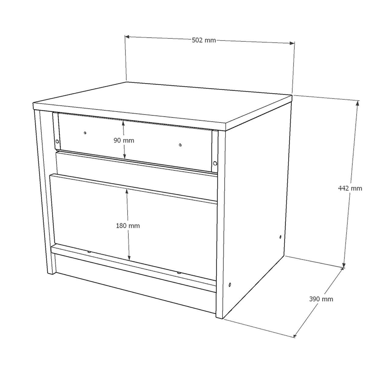 Тумба приліжкова Еверест Стайл-500 50,2х39х44,2 см Кашемір/Бетон (DTM-071155) - фото 5 Тумба приліжкова Еверест Стайл-500 50,2х39х44,2 см Кашемір/Бетон (DTM-071155) - фото 5