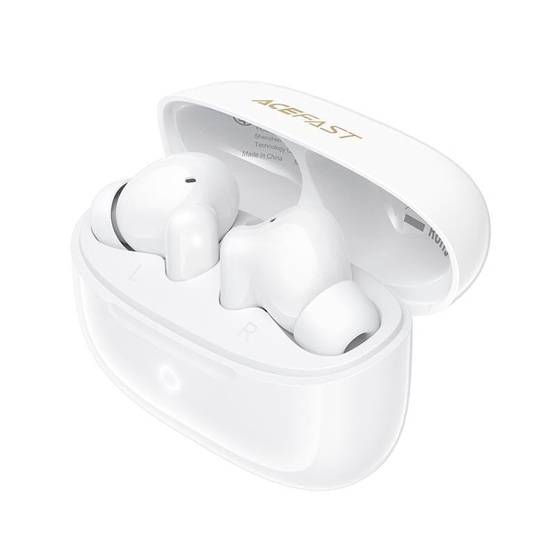 Наушники беспроводные с AI шумоподавлением Acefast W7 Bluetooth 6.0 White (26845)