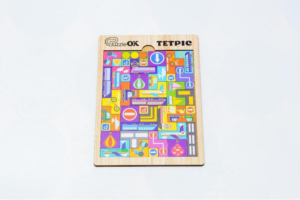 Пазл сортер дерев'яний для дітей PuzzleOK Тетріс Транспорт 30 деталей - фото 3 Пазл сортер дерев'яний для дітей PuzzleOK Тетріс Транспорт 30 деталей - фото 3