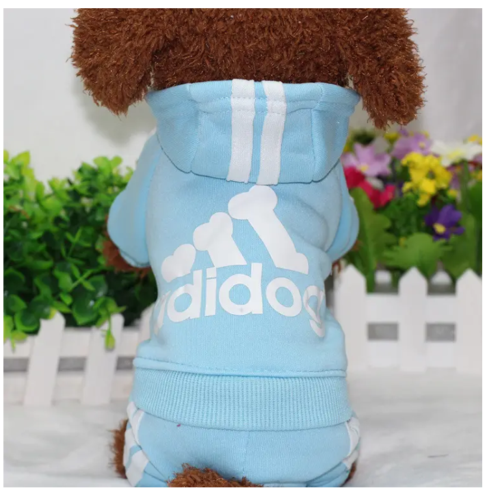 Костюм спортивний для собак Adidog на флісі та поліестері M Блакитний (1C0262)