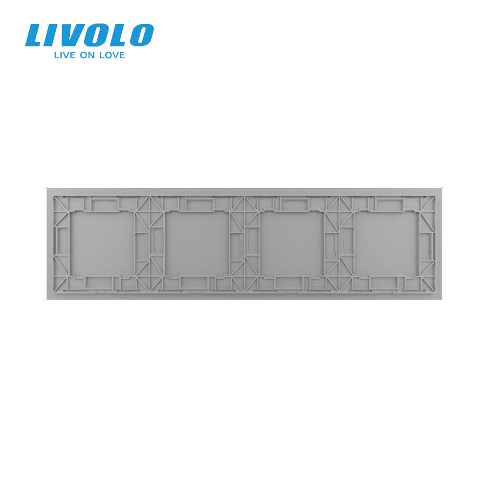 Сенсорна панель для вимикача Livolo Х сенсорів скляна Сірий (C7-СГ/СХ/СХ/СГ-15) - фото 3