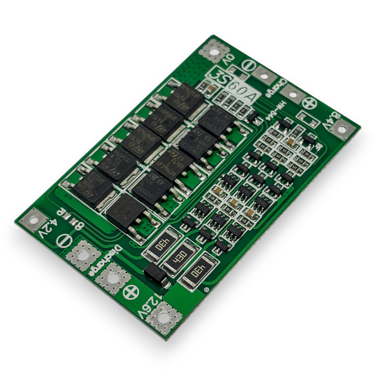 Плата защиты аккумулятора Li-Ion BMS 3S 60A 12,6V с балансиром (3043616191)